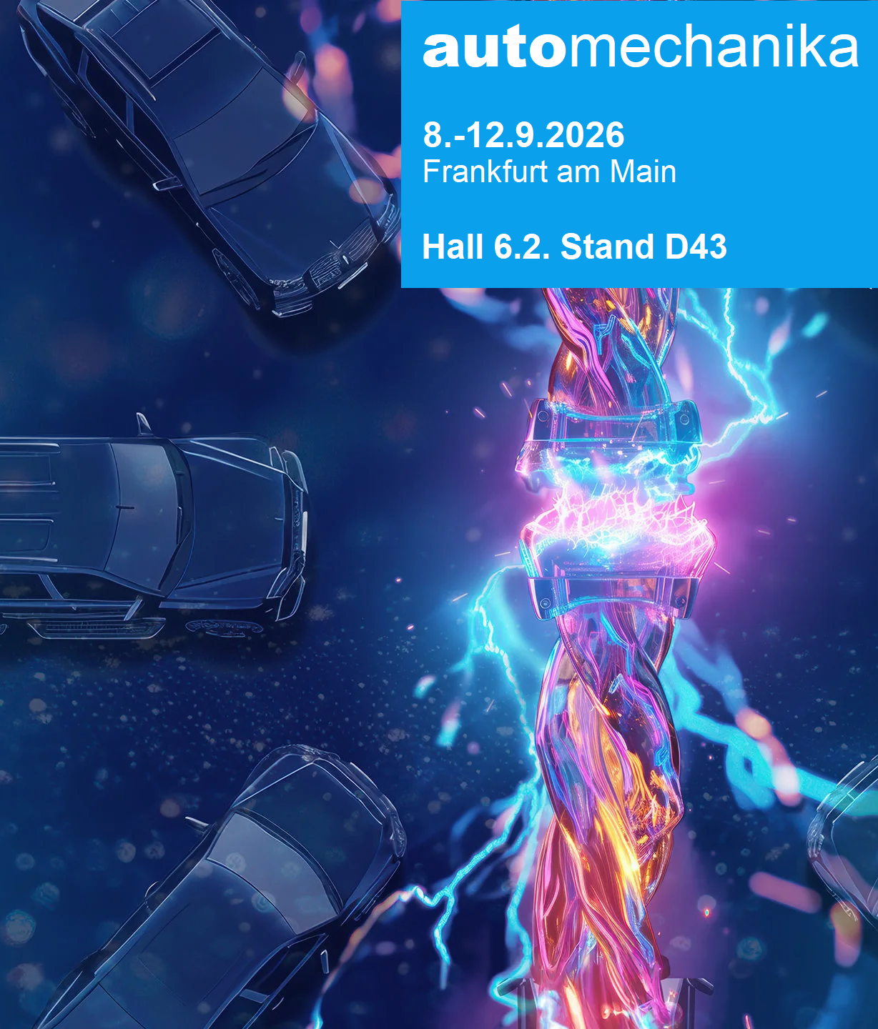 automechanika 8.-12.9.2026 Frankfurt am Main - Hall 6.3. Stand D43